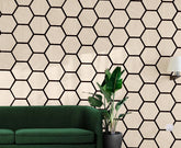 Acoustic Wall Hexagon Panels 570mm x 700mm White Oak